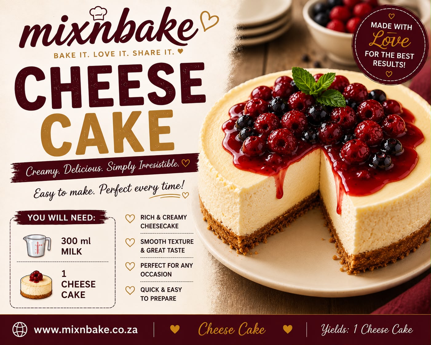 M&B No-Bake Cheesecake Mix