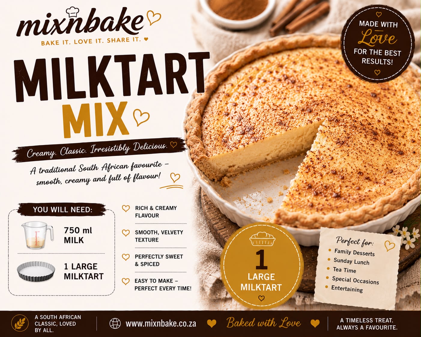 M&B Milk Tart Mix