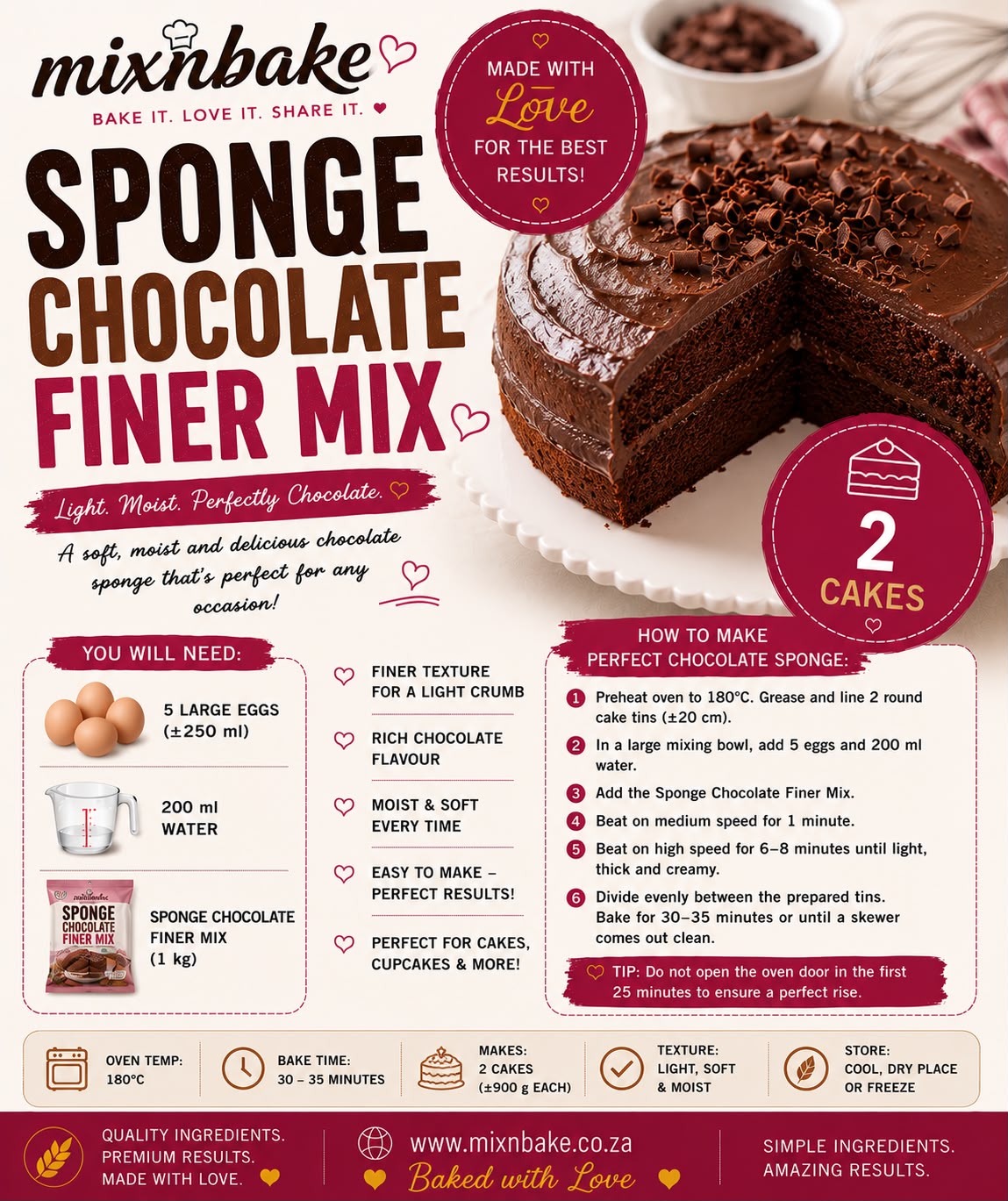 M&B Sponge Chocolate FineX