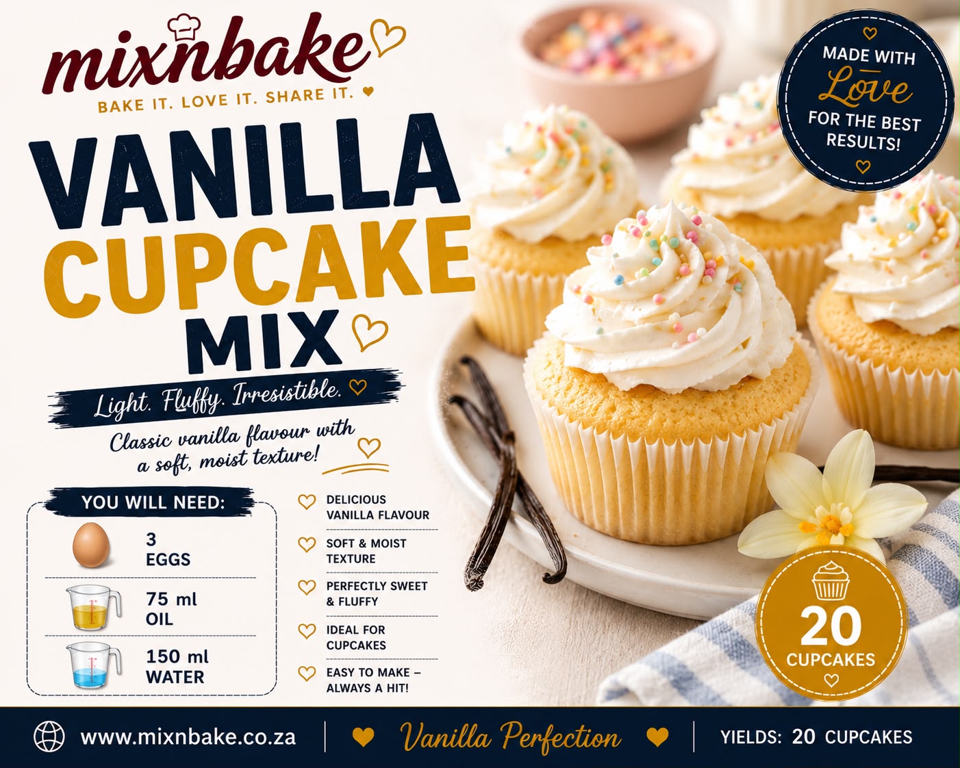 M&B Vanilla Cupcake Mix